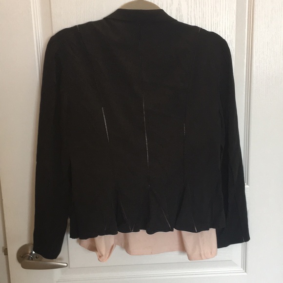 DKNY black silk blazer with “lacing” - Picture 2 of 9